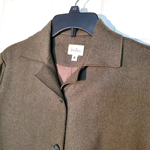 Neiman Marcus Wool Blend Blazer Coat - Picture 2 of 6